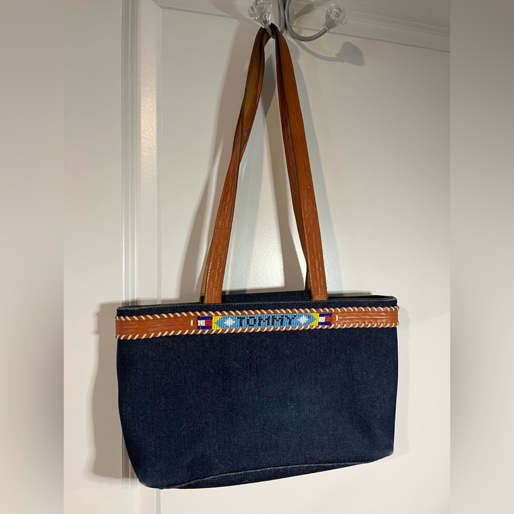 Vintage & Retired Designed Tommy Hilfiger Denim Southwest Beaded Shoulder Bag